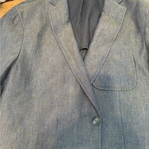 Saks Fifth Avenue Blue and green color. Herringbone Jacket NEW without TAG.